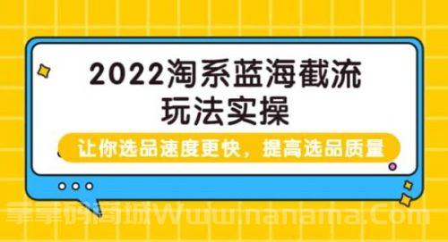 2022淘系蓝海截流玩法实操：让你选品速度更快，提高选品质量（价值599）