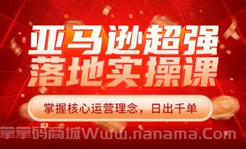 亚马逊超强落地实操课 掌握核心运营理念，日出千单不在话下