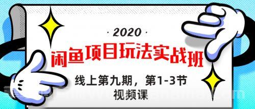 《闲鱼项目玩法实战班 》线上第九期，1-3节完整版