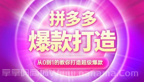 拼多多打造爆款系统实战课，轻松打造爆款
