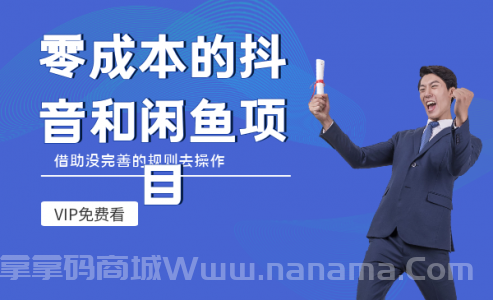 零成本的短视频和闲鱼项目，借助没完善的规则去操作
