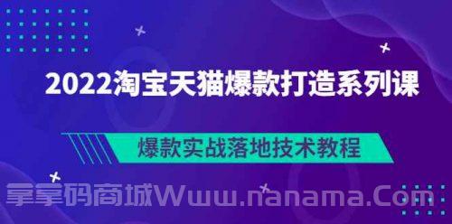 2022淘宝天猫爆款打造系列课：爆款实战落地技术教程（价值1980元）