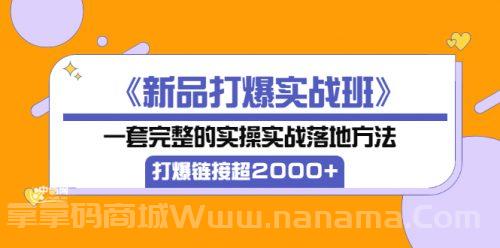《新品打爆实战班》一套完整的实操实战落地方法，打爆链接超2000+（28节课)